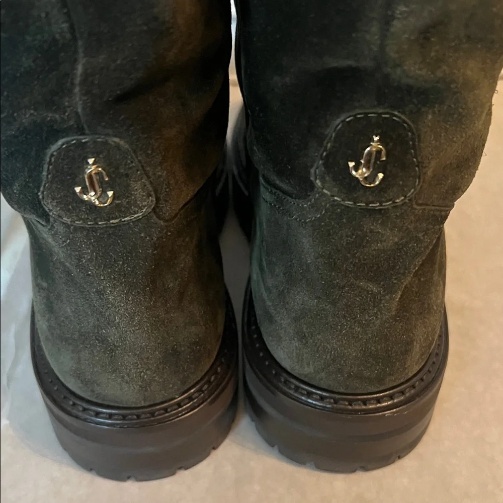 Jimmy Choo Yari flat suede shearling boots - Picture 3 of 8